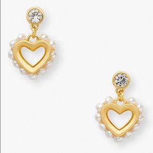 NWT Kate Spade Shining Spade Pearl Drop Earrings
